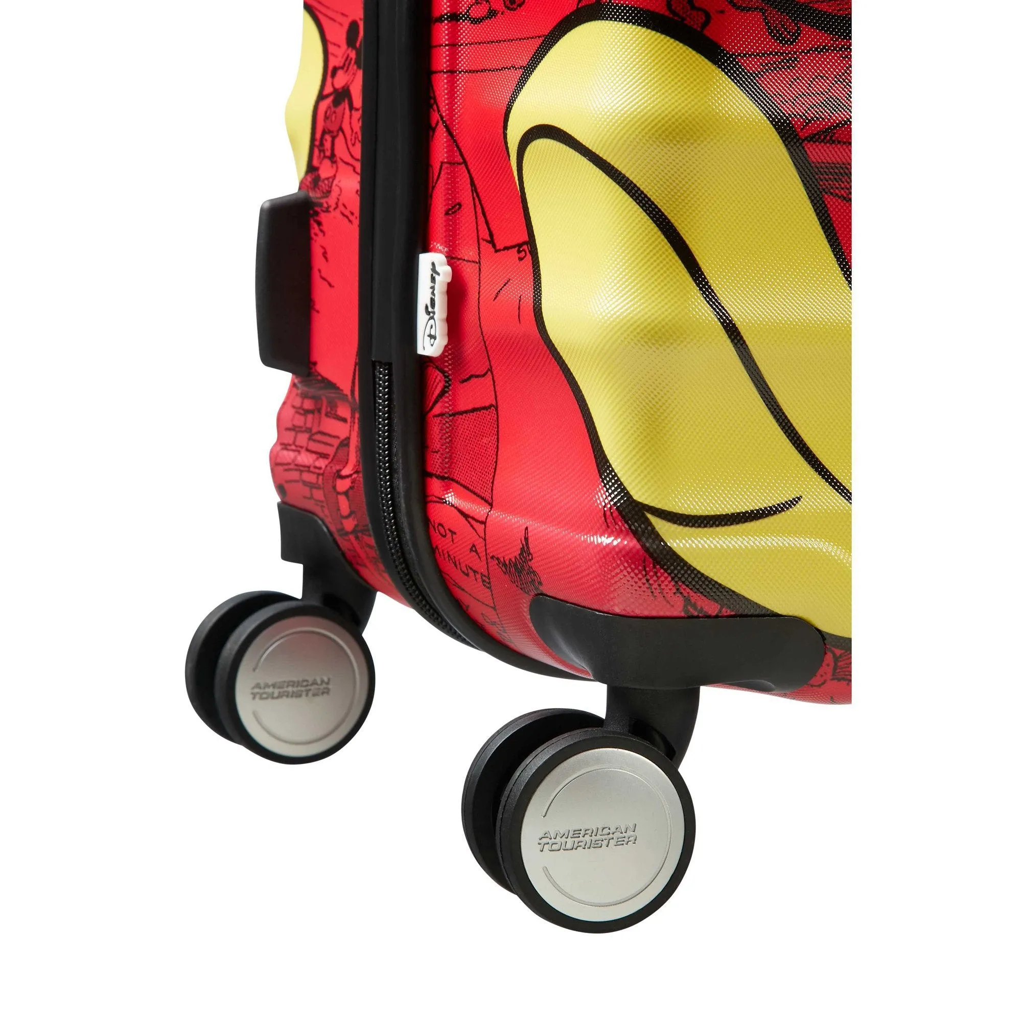 American Tourister Disney Wavebreaker Spinner Carry-On Luggage - Mickey Comics Red