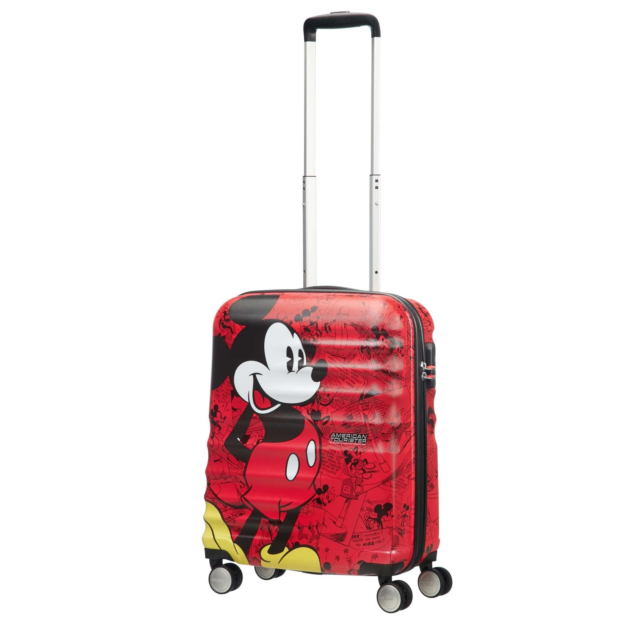 American Tourister Disney Wavebreaker Spinner Carry-On Luggage - Mickey Comics Red