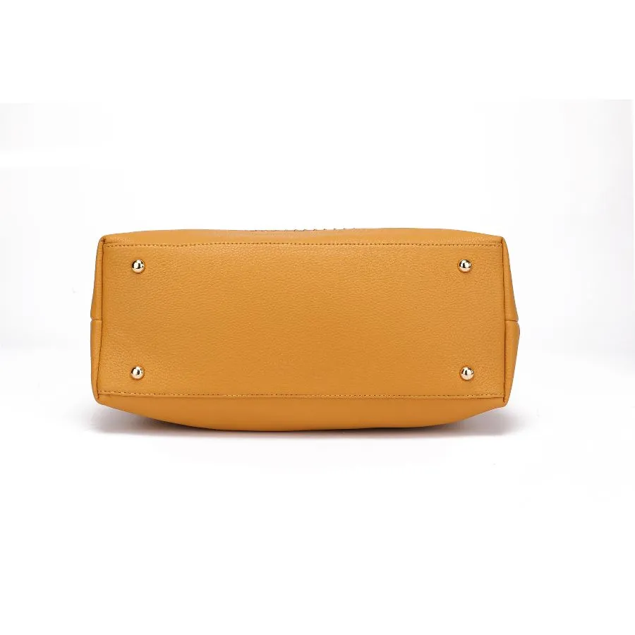 Blake two-tone whip stitches Vegan Leather Women’s Shoulder bag  with Wallet - 2 pieces