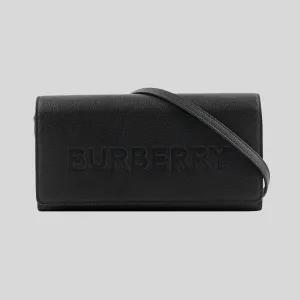 BURBERRY Henley Leather Crossbody Bag WOC Black 80528371