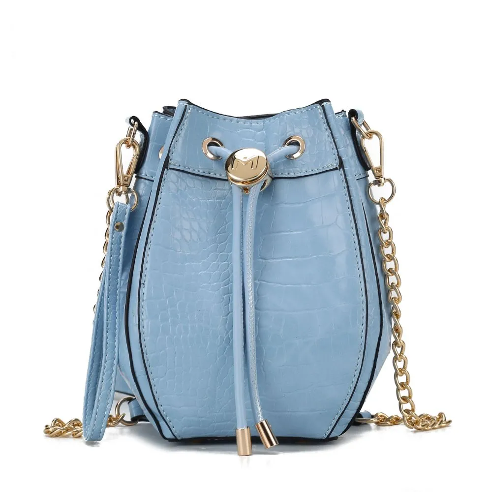 Cassidy Crocodile Embossed Vegan Leather Women’s Hobo Bag