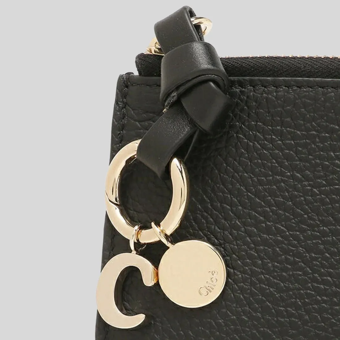 CHLOE Alphabet Flat Wallet Black CHC21WP944F57
