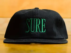 Crew Embroid 6 Panel Cap - Black