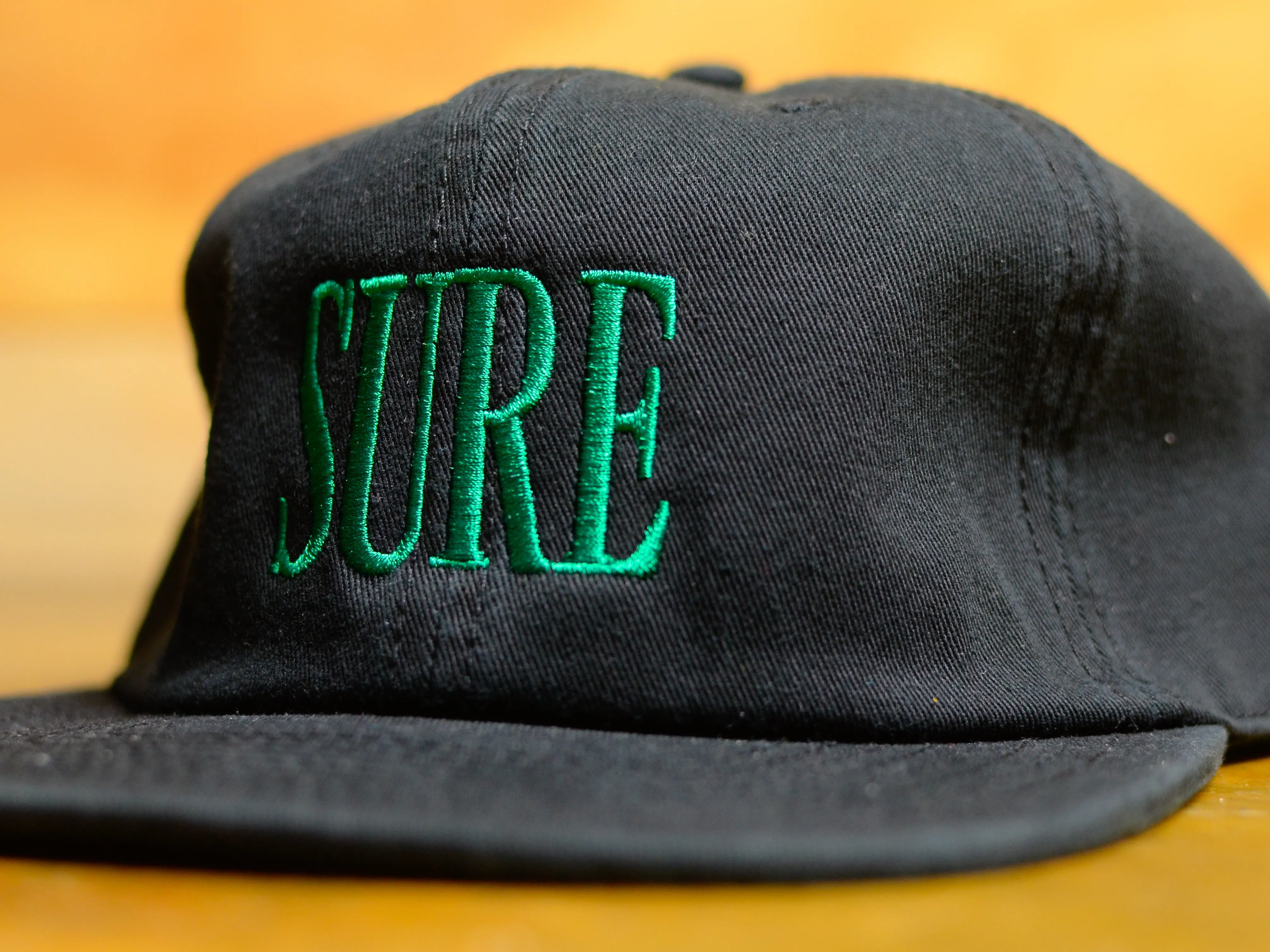 Crew Embroid 6 Panel Cap - Black