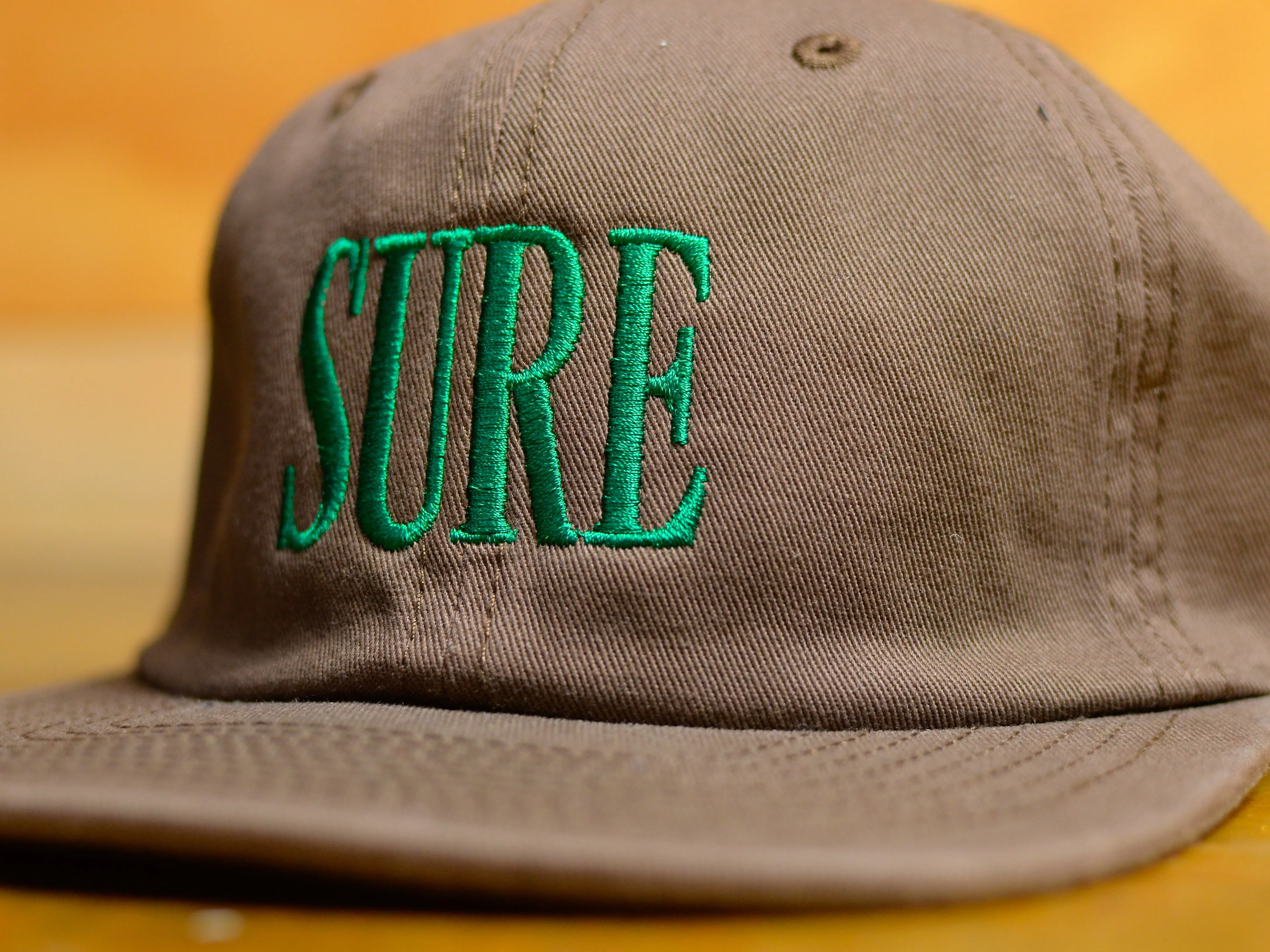 Crew Embroid 6 Panel Cap - Walnut