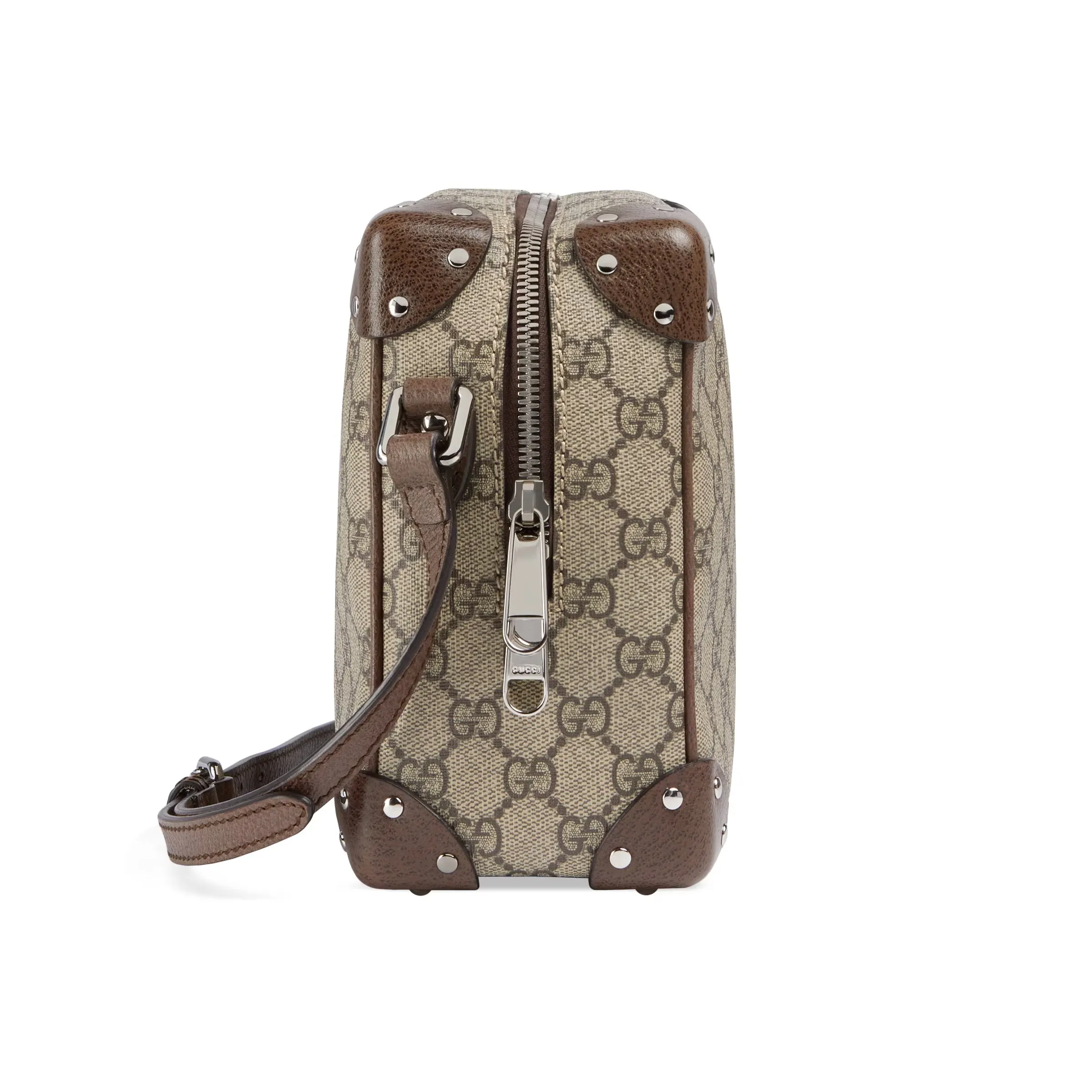 Gucci Gg Crossbody Bag With Leather Details