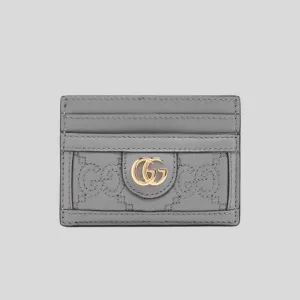 GUCCI GG MATELASSÉ Card Case Grey 723790