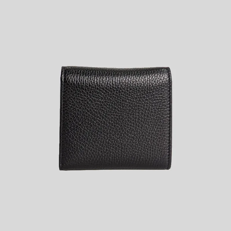 Gucci Soho Small Leather Trifold Wallet Black 598207