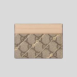 GUCCI Supreme Horsebit Card Holder Beige 774344