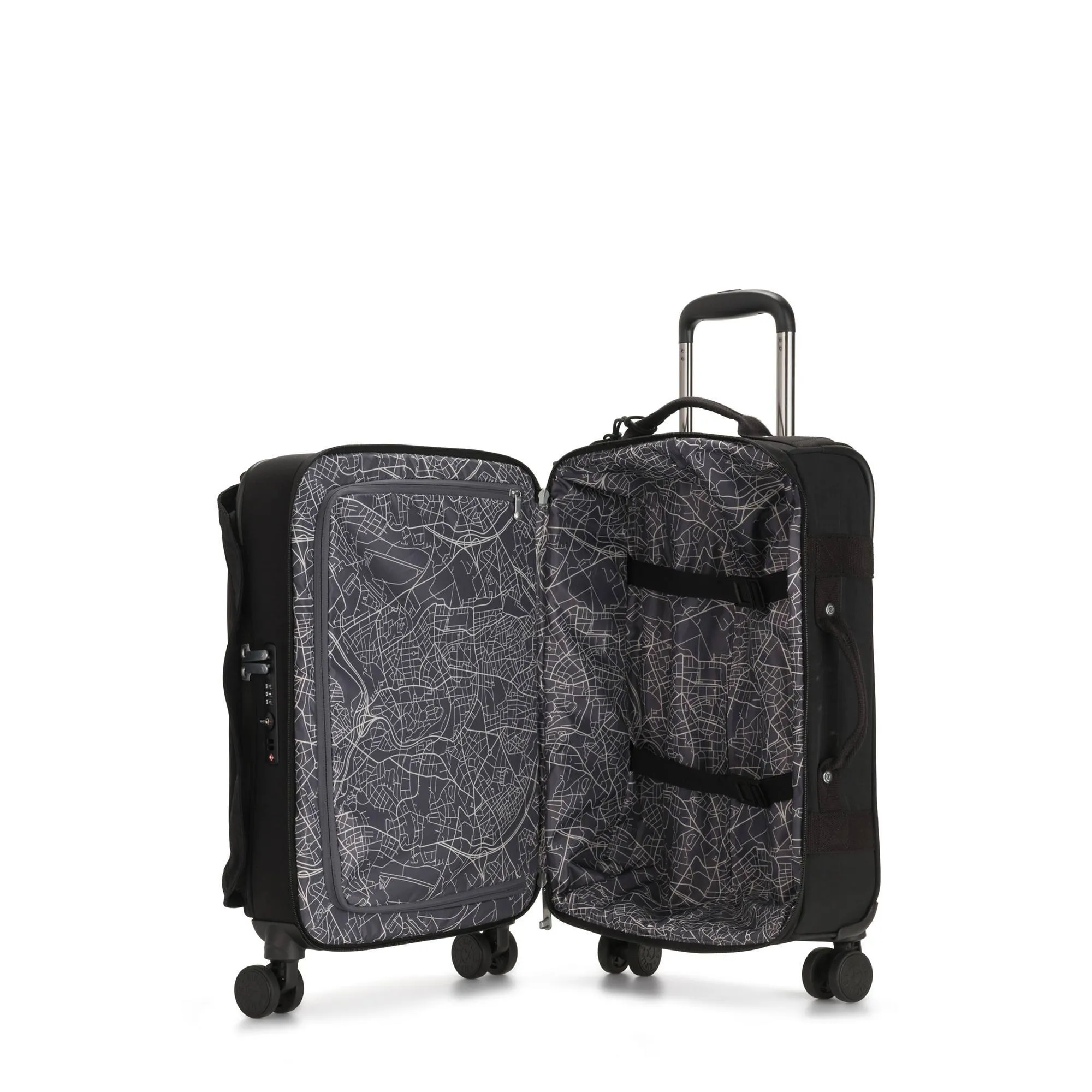 Kipling Spontaneous Small Rolling Luggage - Black Noir