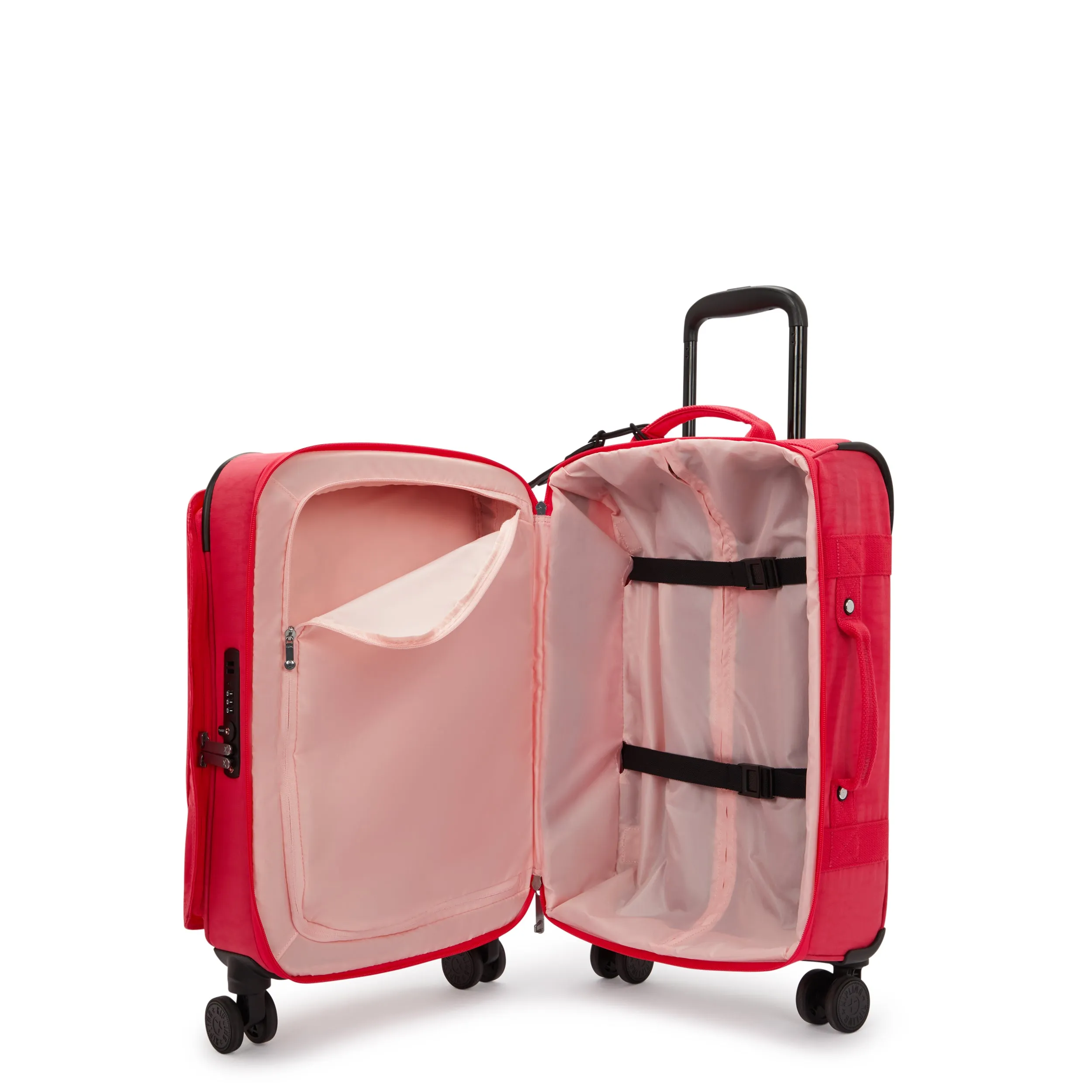 Kipling Spontaneous Small Rolling Luggage - Resort Pink