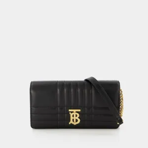 Ls Lola Qxc Wallet On Chain - Burberry -  Black/Light Gold - Leather