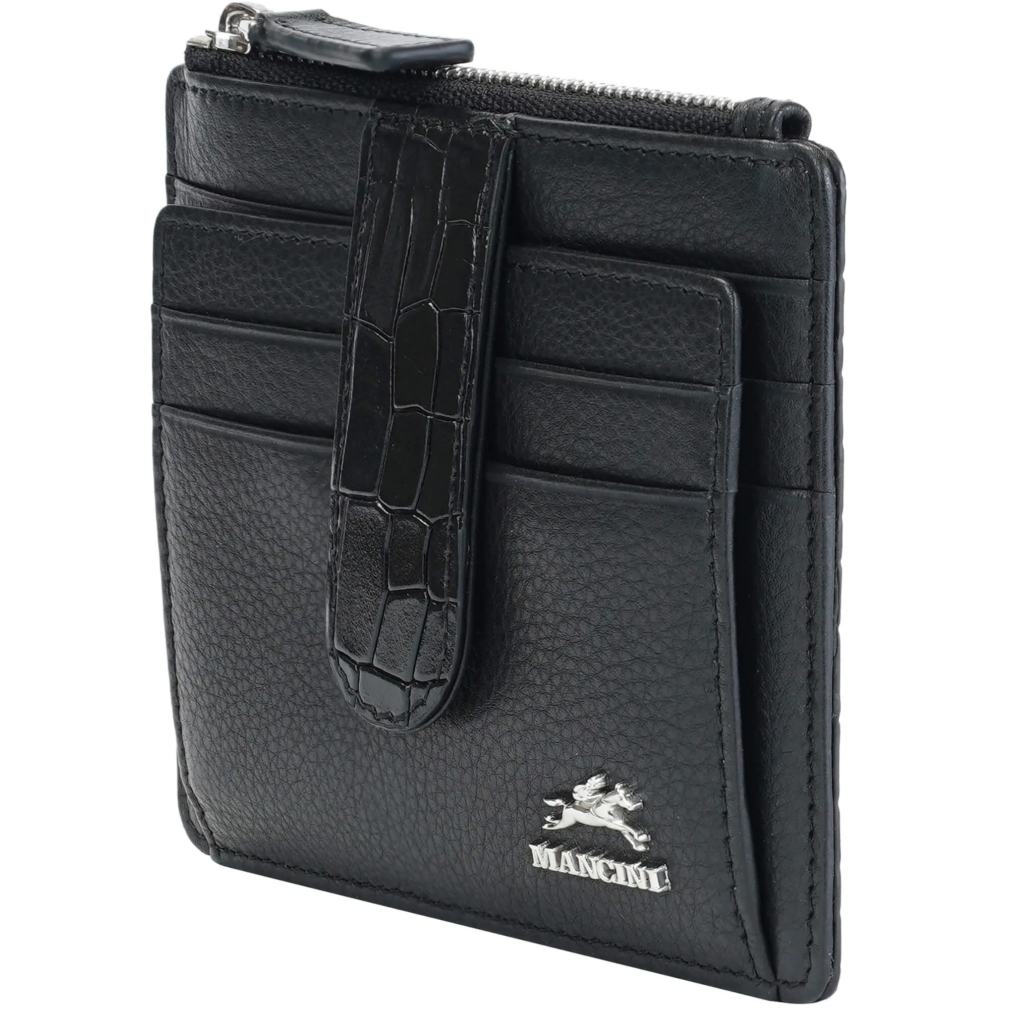 Mancini Croco2 Women’s Card Case with Enhanced RFID Protection