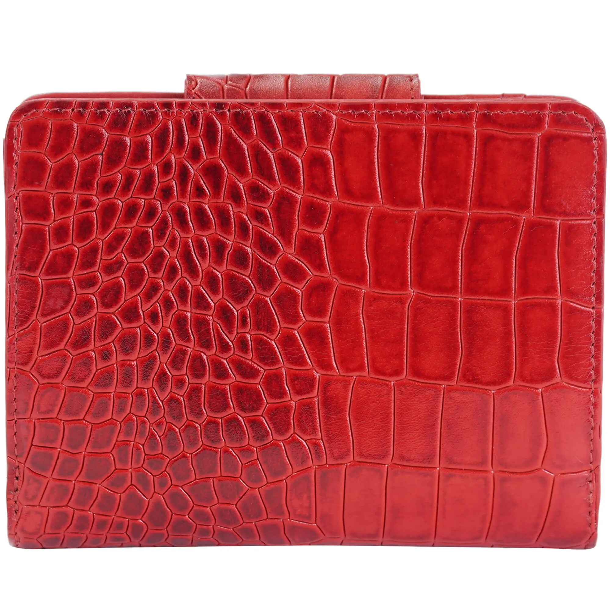 Mancini Croco2 Women’s Medium Clutch Wallet with Enhanced RFID Protection
