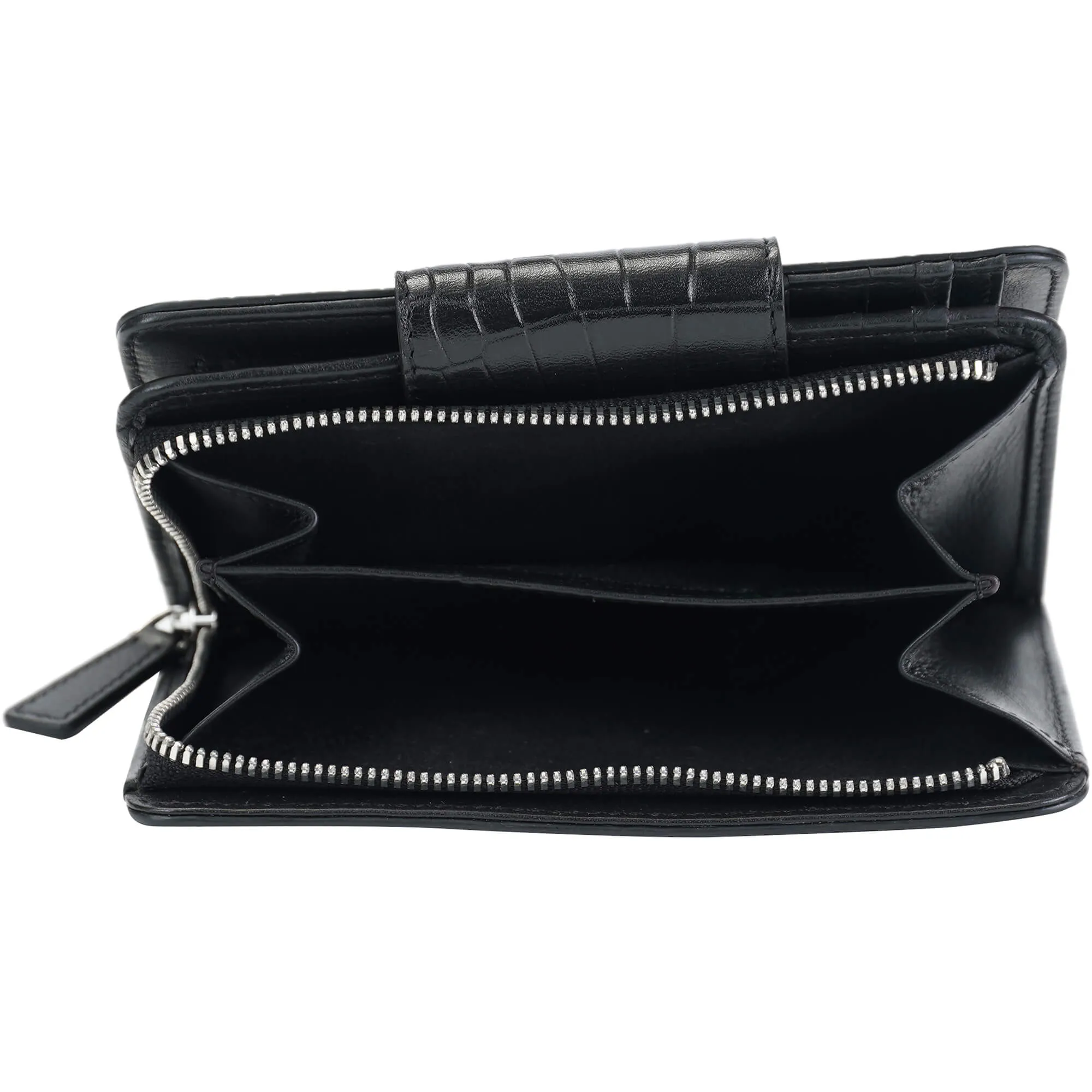 Mancini Croco2 Women’s Medium Clutch Wallet with Enhanced RFID Protection