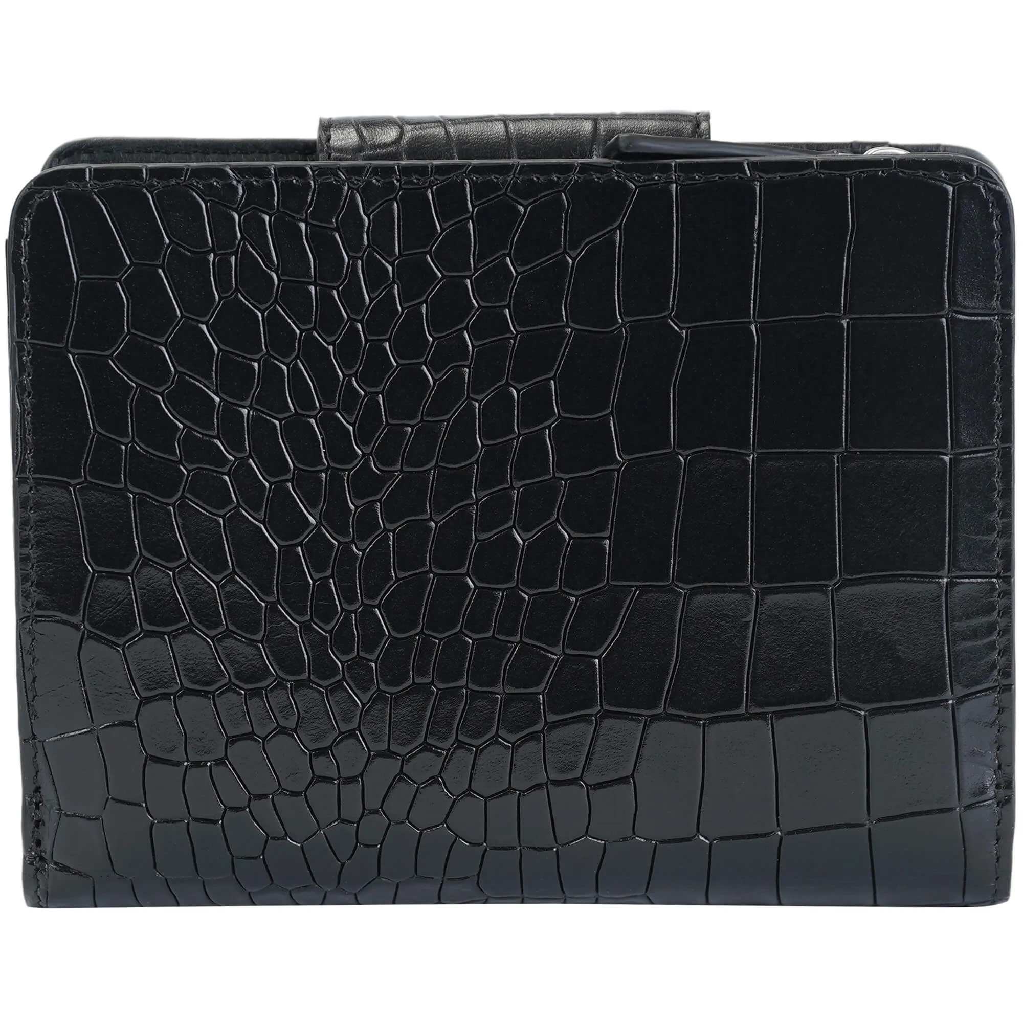 Mancini Croco2 Women’s Medium Clutch Wallet with Enhanced RFID Protection