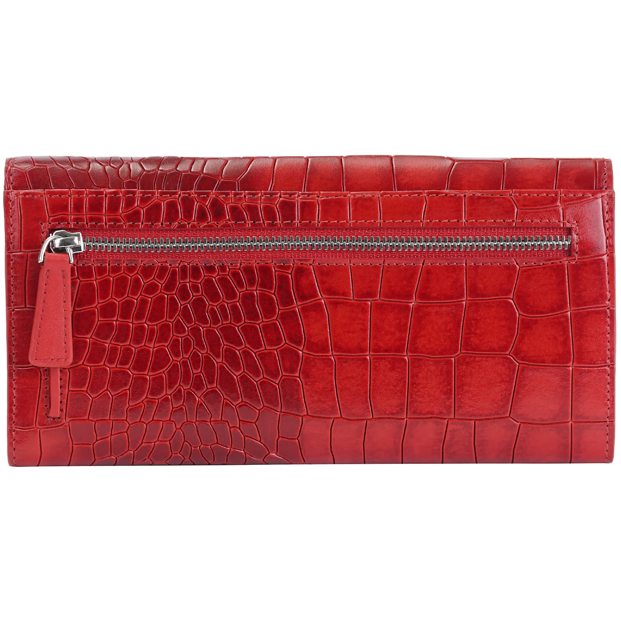 Mancini Croco2 Women’s Trifold Wallet with Enhanced RFID Security