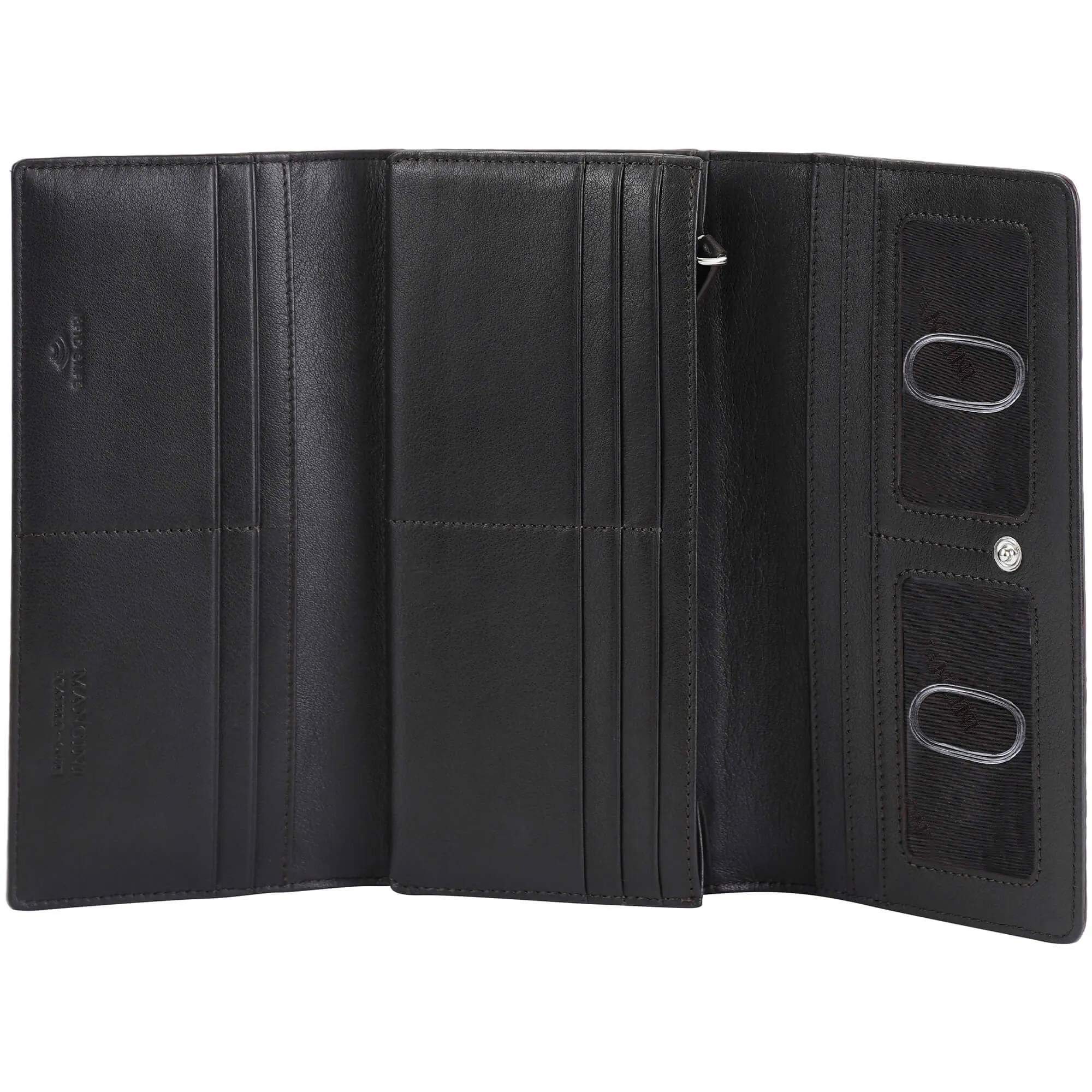 Mancini Croco2 Women’s Trifold Wallet with Enhanced RFID Security