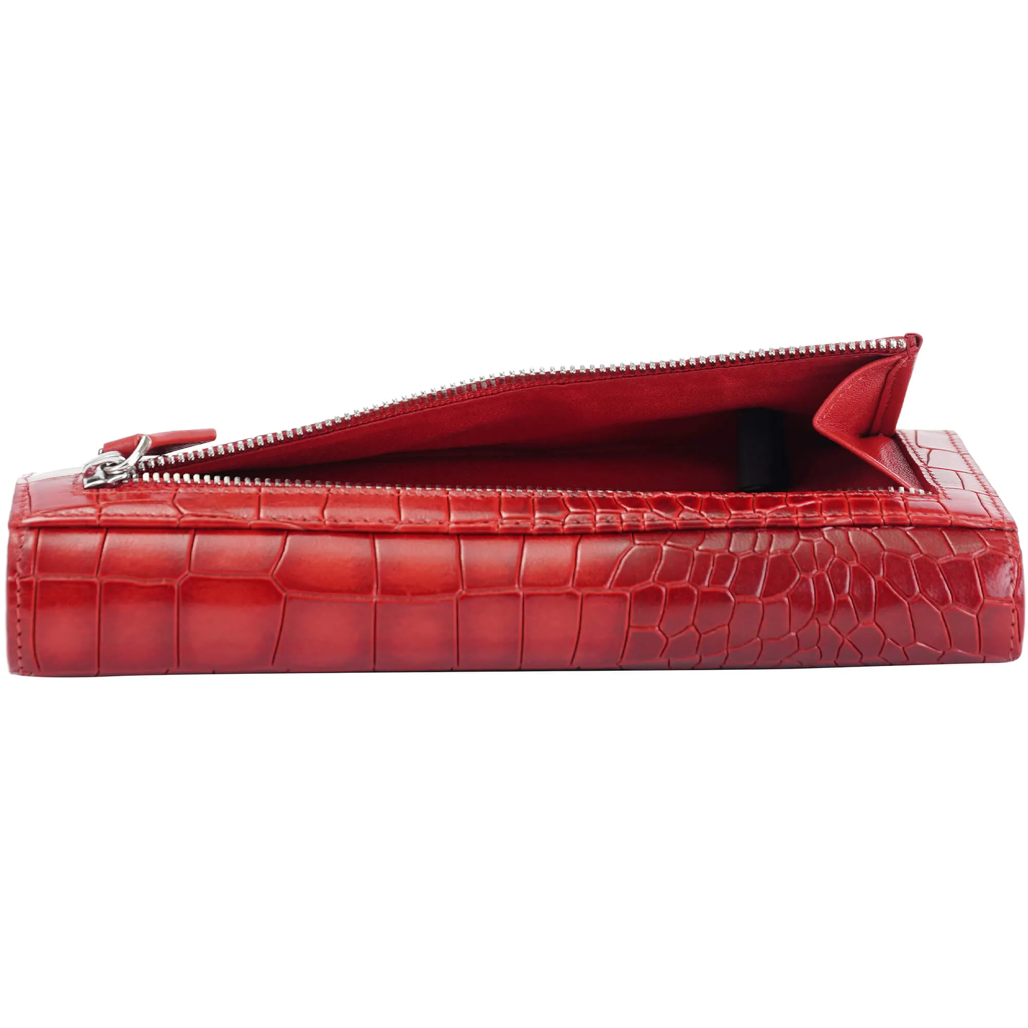 Mancini Croco2 Women’s Trifold Wallet with Enhanced RFID Security