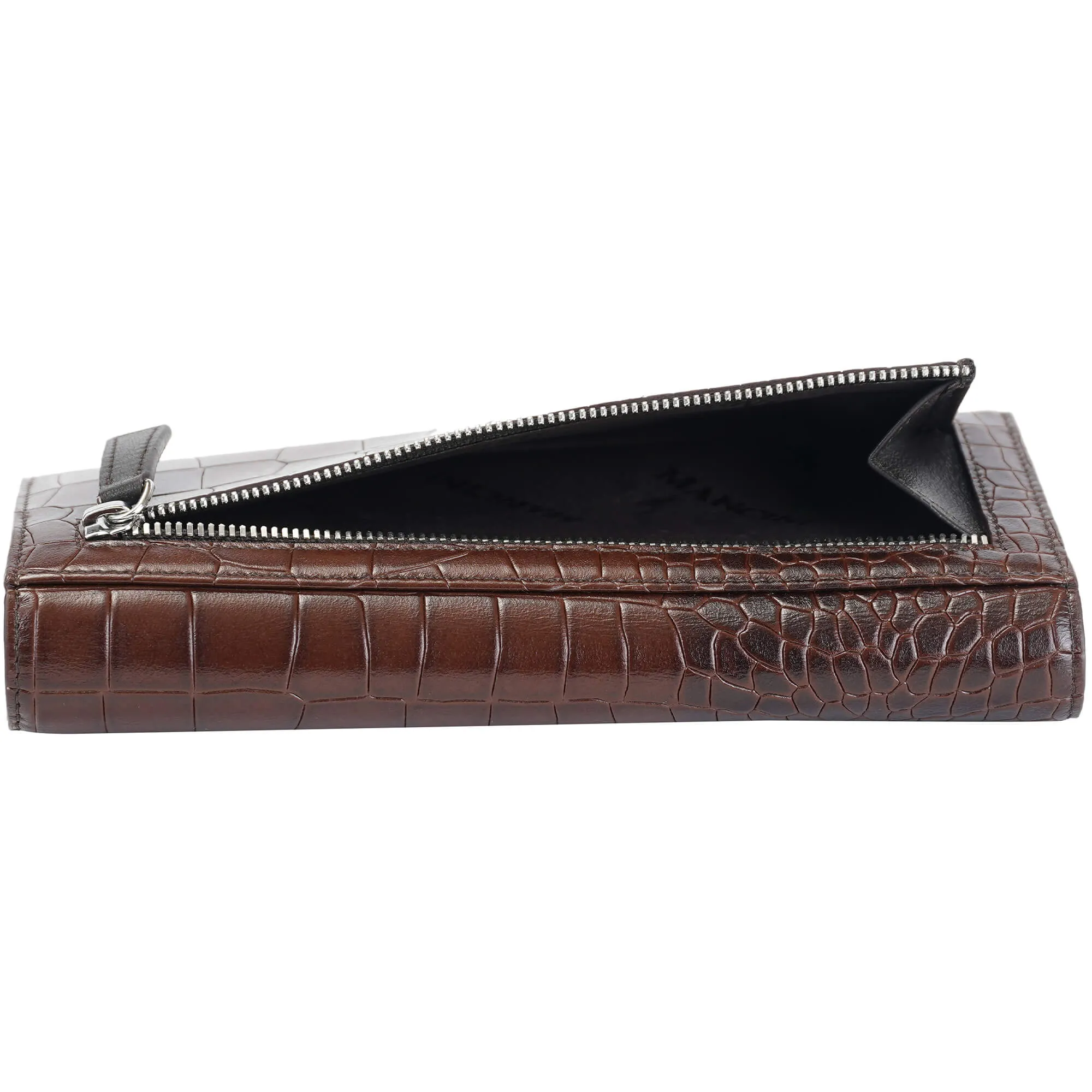 Mancini Croco2 Women’s Trifold Wallet with Enhanced RFID Security