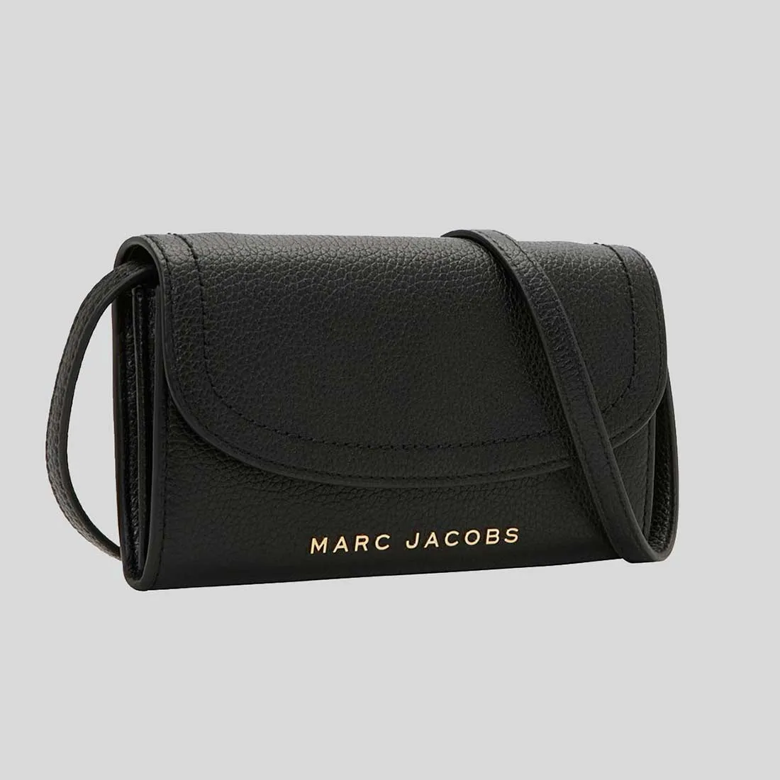 MARC JACOBS Groove Leather Wallet On Chain Black 4P4SMN002S01