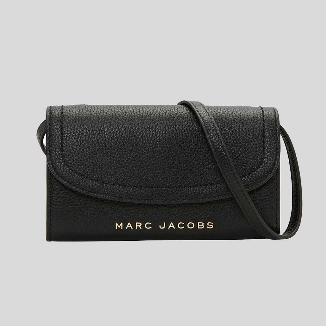 MARC JACOBS Groove Leather Wallet On Chain Black 4P4SMN002S01