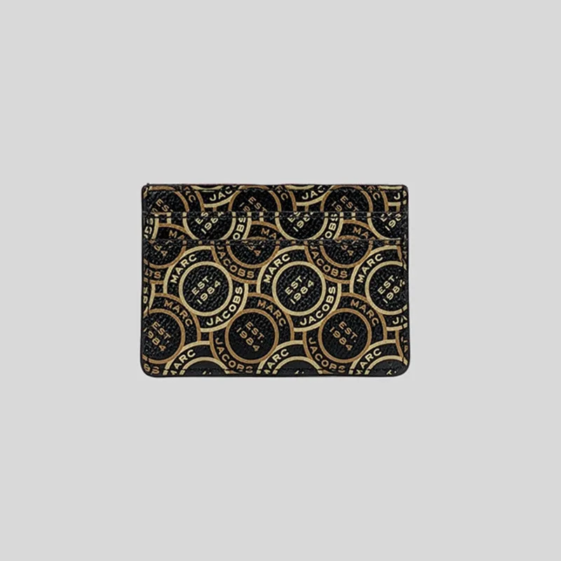 MARC JACOBS MJ Logo Printed Card Case Black Multi S104M12FA22