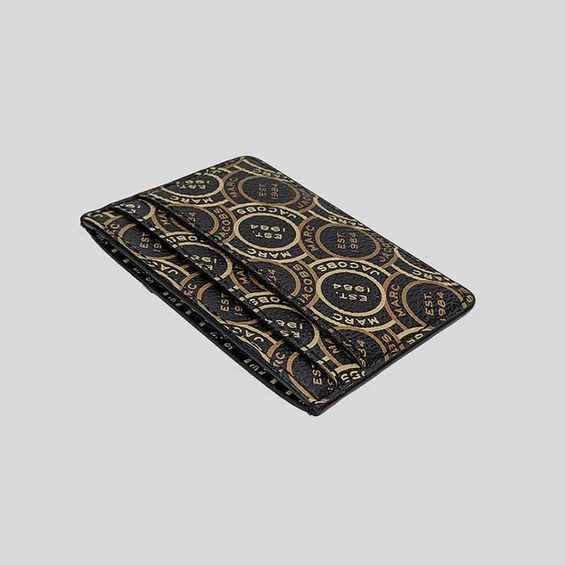 MARC JACOBS MJ Logo Printed Card Case Black Multi S104M12FA22