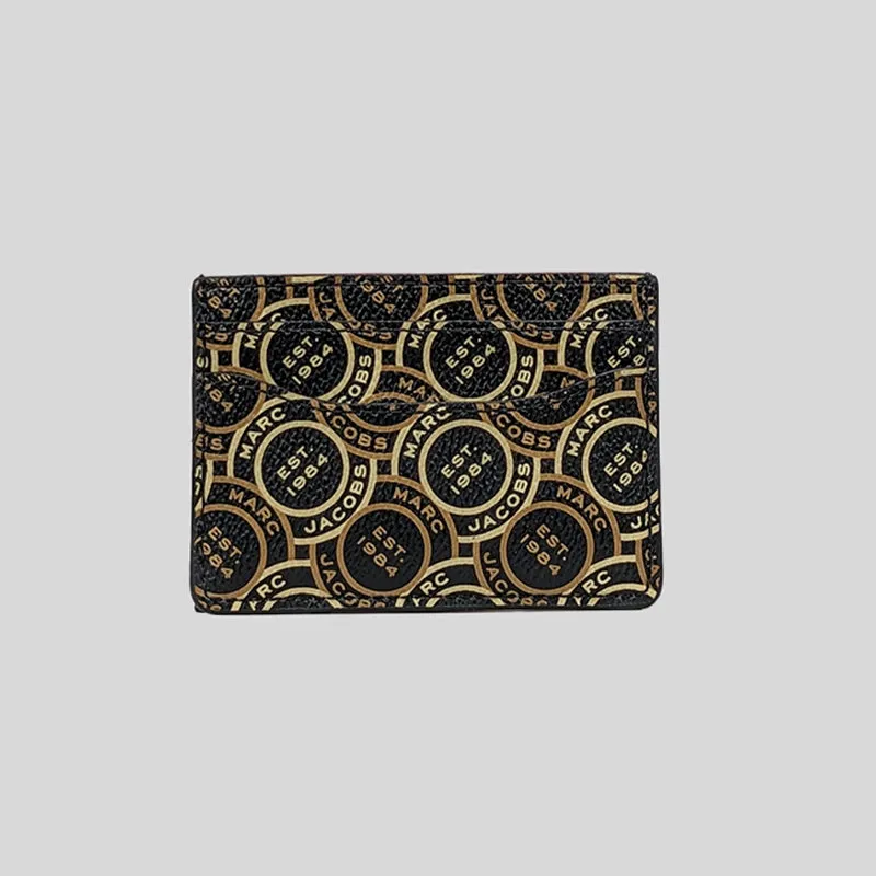 MARC JACOBS MJ Logo Printed Card Case Black Multi S104M12FA22