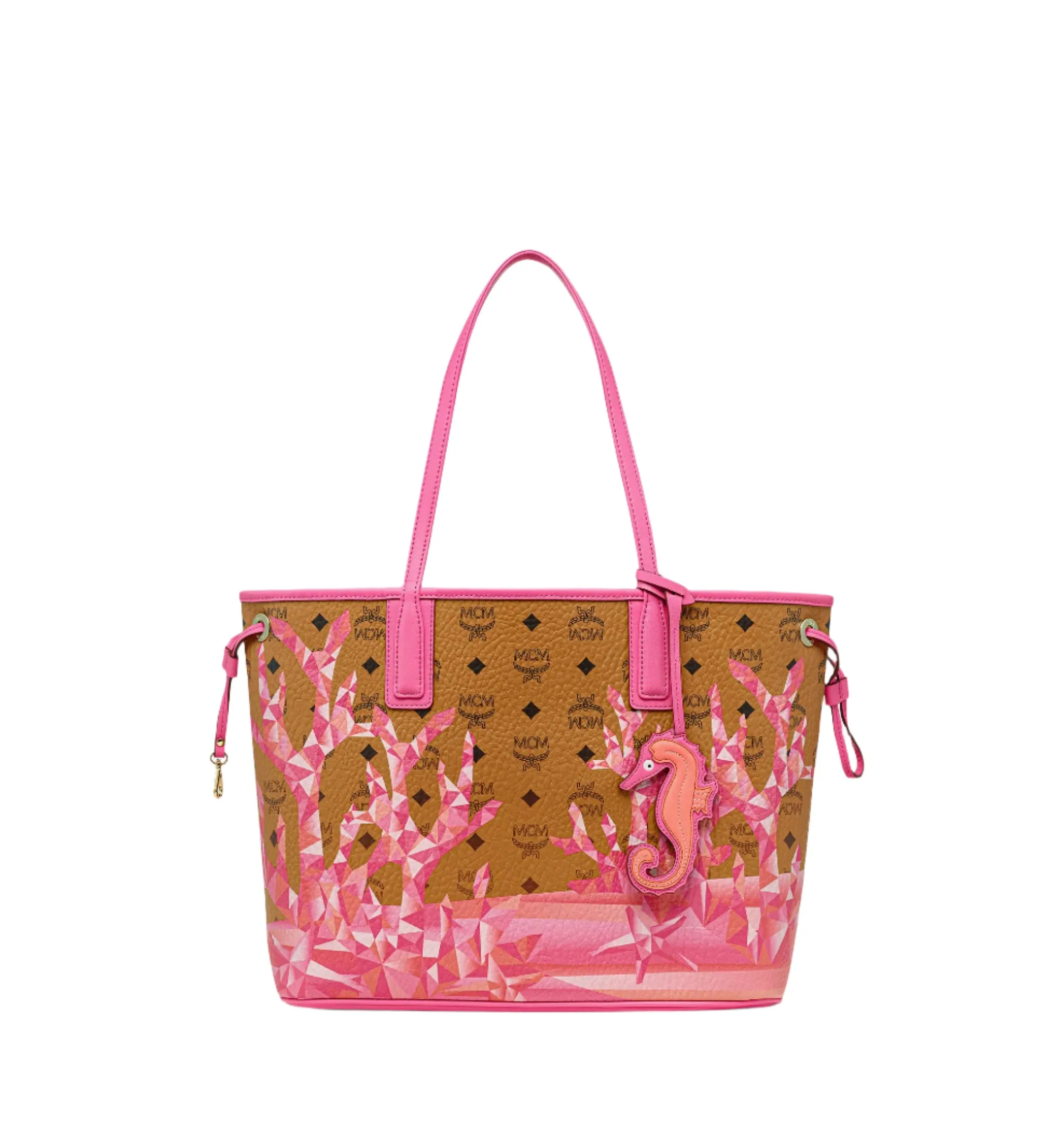 MCM Women's Liz Shopper in Cubic Coral Visetos