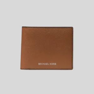 MICHAEL KORS Harrison Crossgrain Leather Billfold Wallet With Coin Pocket Luggage 36U9LHRF3L