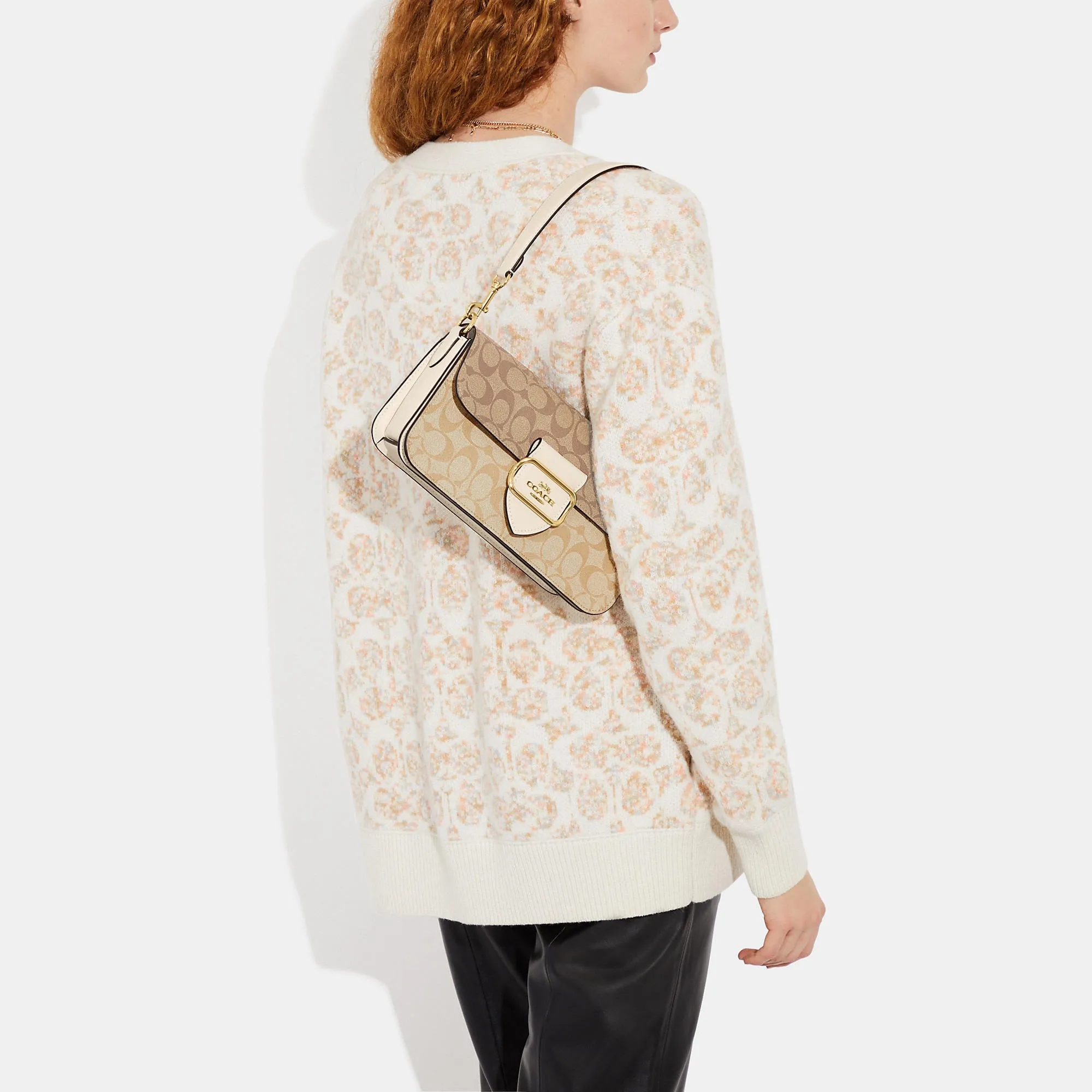 Reformation Coach Outlet Morgan Shoulder Bag In Blocked Signature Canvas