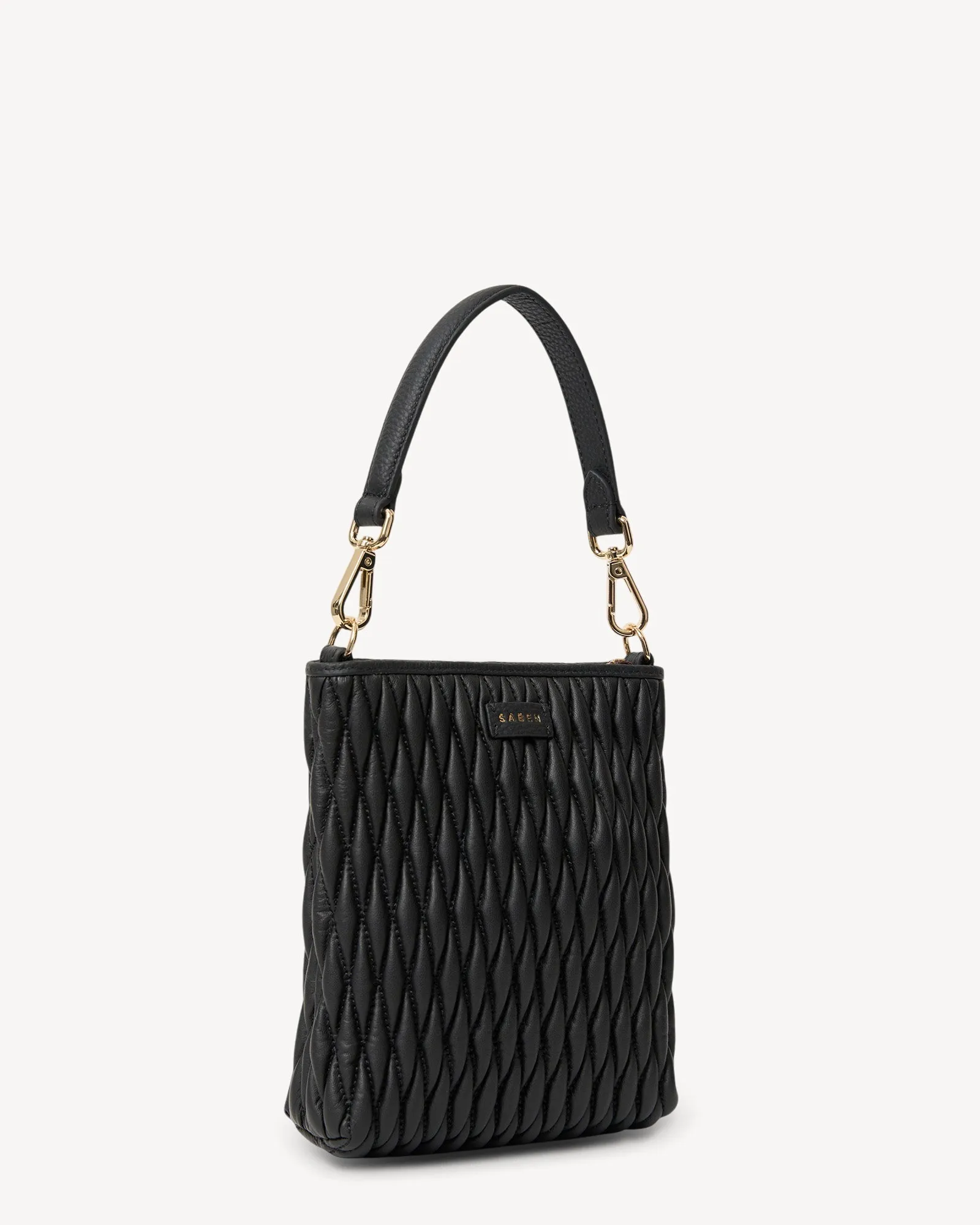 Saben Coco Mini Bag Black Diamond Quilt