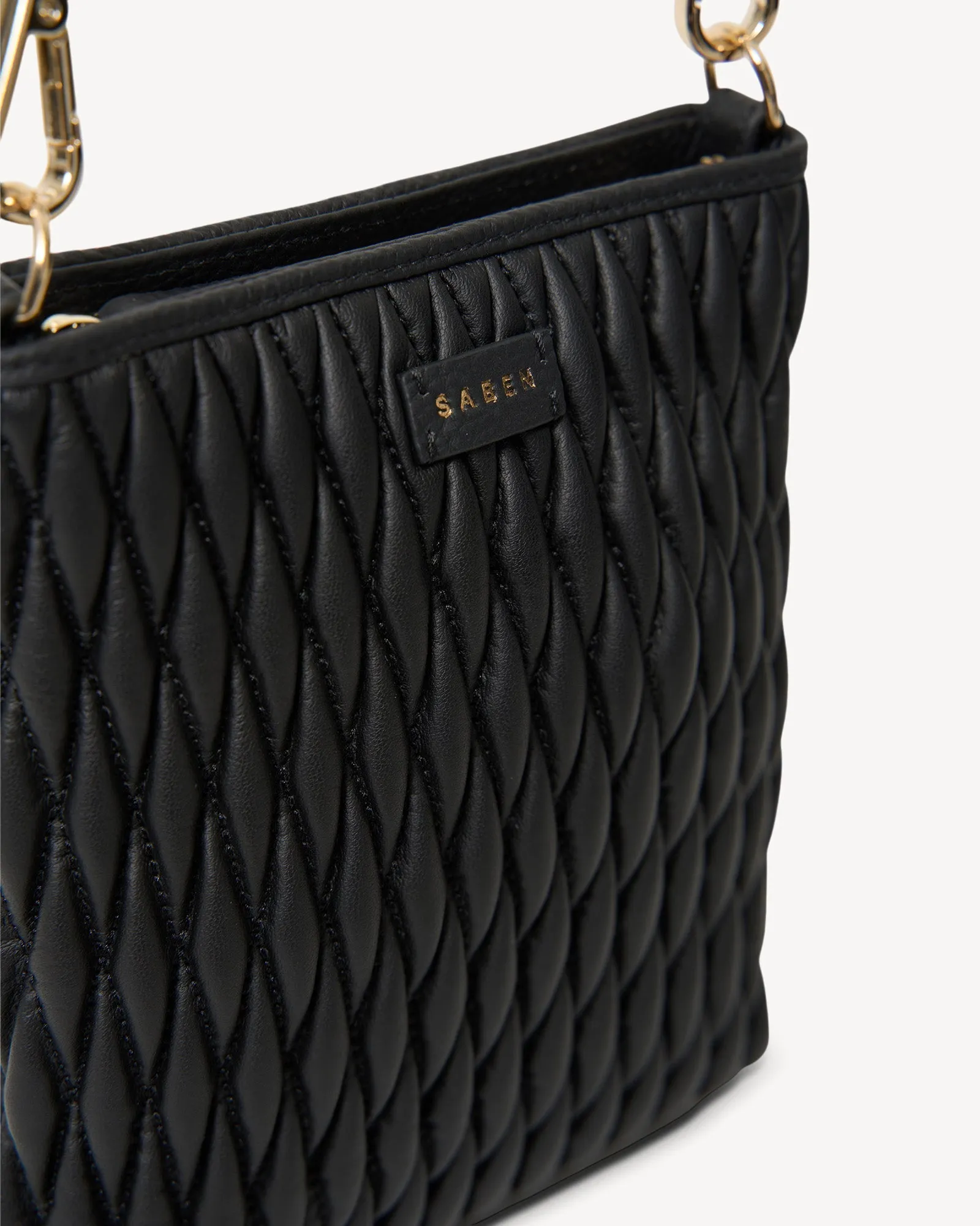Saben Coco Mini Bag Black Diamond Quilt