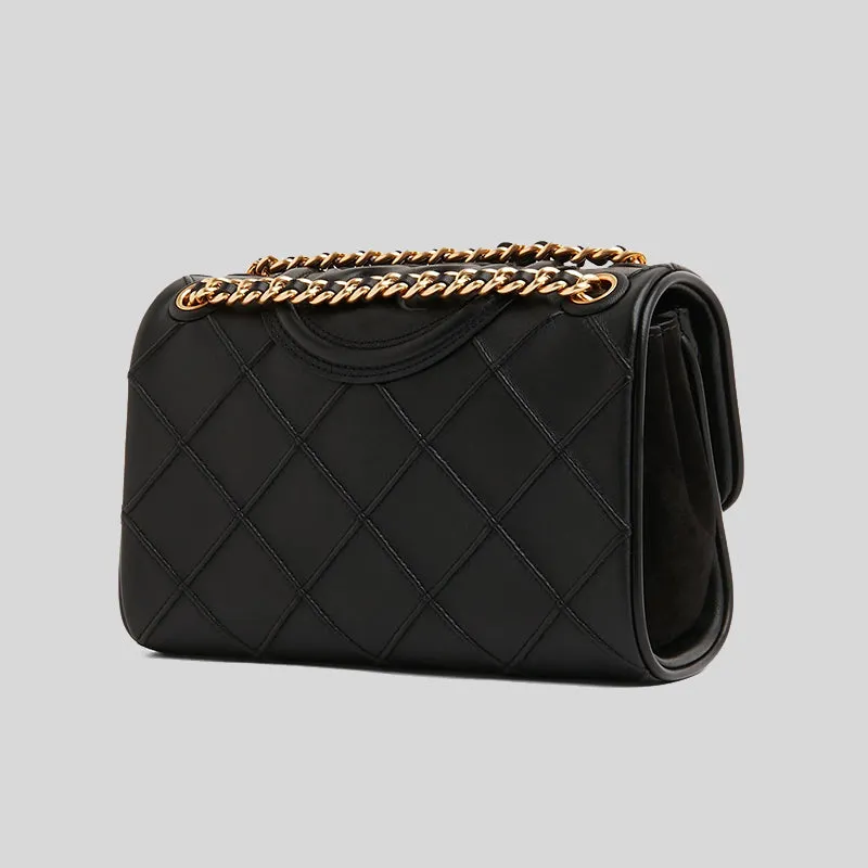 TORY BURCH Small Fleming Soft Convertible Shoulder Bag Black 139060