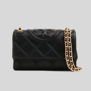 TORY BURCH Small Fleming Soft Convertible Shoulder Bag Black 139060