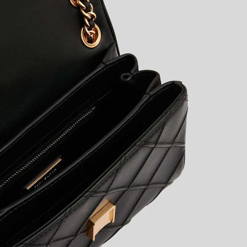 TORY BURCH Small Fleming Soft Convertible Shoulder Bag Black 139060